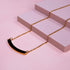 Bar minimaliste incurvé | Or rose 18 carats | Collier